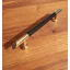 Metall-Kunststoff-Möbelgriff, Farbe gold-schwarz, BA 96 mm