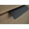 TOUQUET Möbelgriff zur Frontmontage, mattschwarz, geriffelte Oberfläche, 90 mm Lochabstand