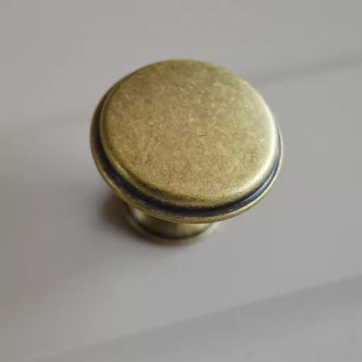 Cento Antik bronzefarbener Metallknopf für Möbel, Durchmesser 28 mm