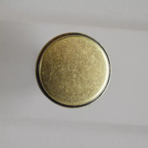 Cento Antik bronzefarbener Metallknopf für Möbel, Durchmesser 28 mm