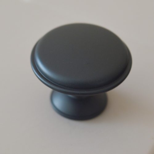 Cento Matt fekete, fém bútorgomb 28 mm átmérő