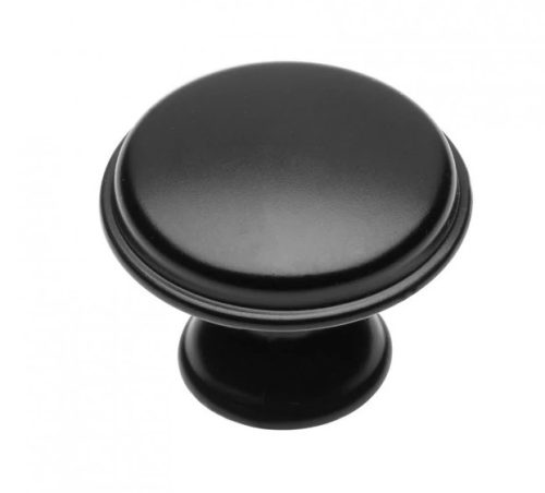 Cento Matt fekete, fém bútorgomb 28 mm átmérő