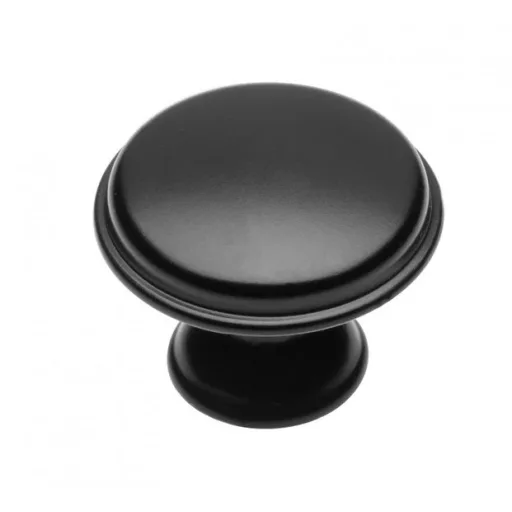 Cento Matt fekete, fém bútorgomb 28 mm átmérő