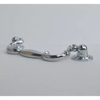 Möbelgriff aus Metall, glänzend verchromt, Bohrung 96 mm