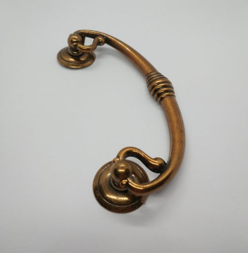 Möbelgriff aus Metall, bronzefarben, 96 mm BA, Vintage-Stil