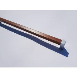   Plastic furniture handles, chrome and wood effect plastic, 320 mm hole width, Modern style 