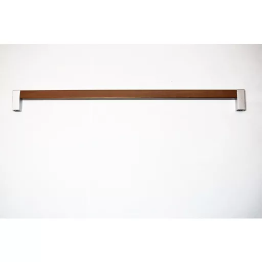 Kunststoff-Möbelgriffe, Kunststoff in Chrom- und Holzoptik, 320 mm Lochweite, Modern Style 