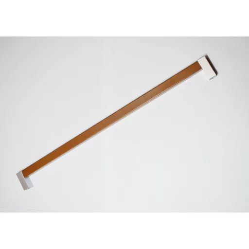 Kunststoff-Möbelgriffe, Kunststoff in Chrom- und Holzoptik, 320 mm Lochweite, Modern Style 