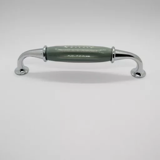 Möbelgriff aus Metall mit Porzellanlegierung