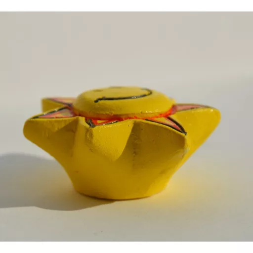 Kunststoff-Möbelknopf, gelbe Sonnenblumen-Figur