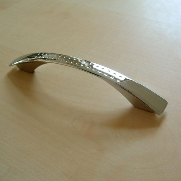 Metal furniture handle in shiny chrome