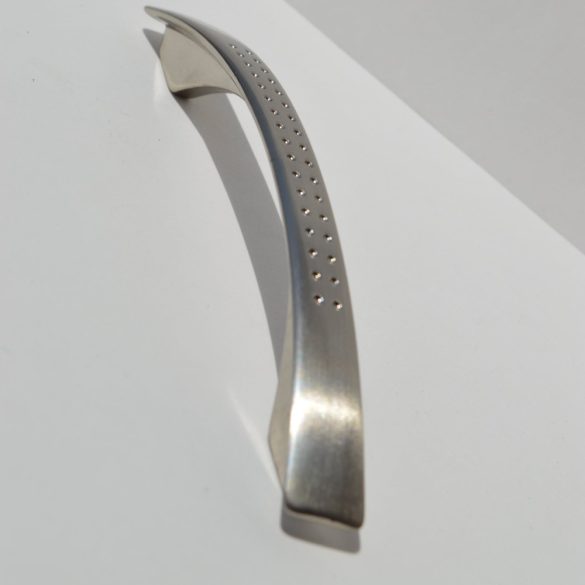 Silk nickel coloured metal furniture handle