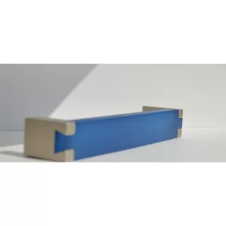 Blau - matt verchromter Metall-Kunststoff-Möbelgriff