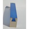 Fém-műanyag bútorfogantyú, kék - matt króm színű, 128 mm furattávval