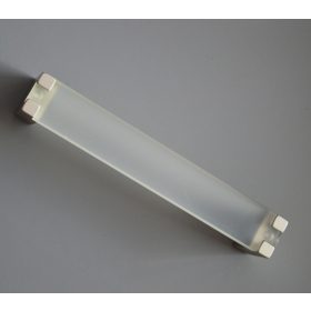   Fém-műanyag bútorfogantyú, átlátszó - pezsgő színű, 128 mm furattávval