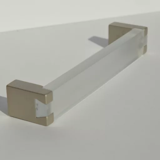Transparent - champagnerfarben, Metall-Kunststoff-Möbelgriff
