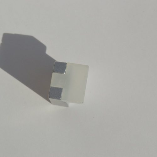 Fém-műanyag bútorfogantyú, fehér - matt króm 