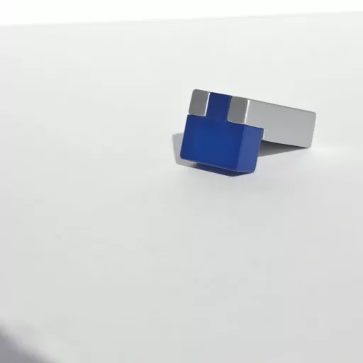 Blau - matt verchromter Metall-Kunststoff-Möbelgriff