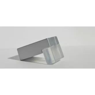 Metall-Kunststoff-Möbelgriff, transparent - Chrom matt