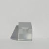 Metall-Kunststoff-Möbelgriff, transparent - Chrom matt