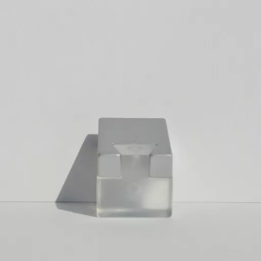 Metall-Kunststoff-Möbelgriff, transparent - Chrom matt