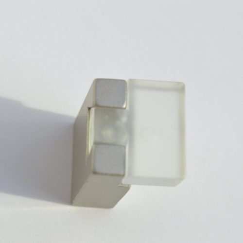 Fém-műanyag bútorfogantyú, átlátszó - pezsgő színű