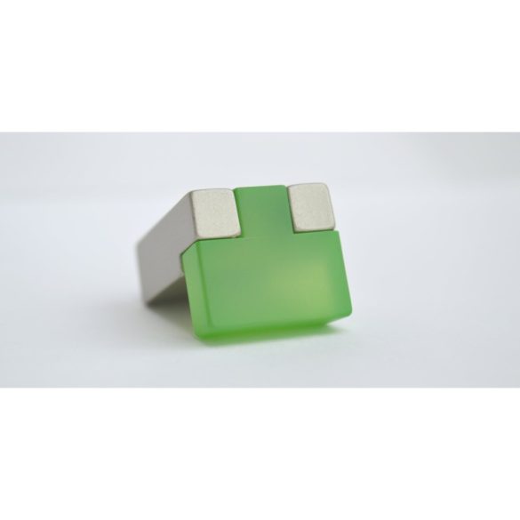 Green - champagne-coloured, metal-plastic furniture handle