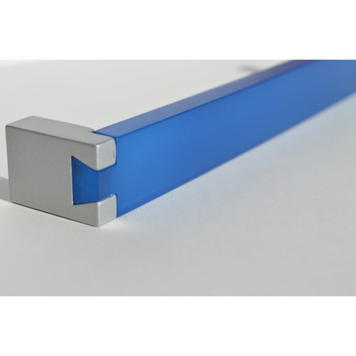 Matt crom farbe Metall - Blauer Acryl-Möbelgriff, 160 mm Bohrung