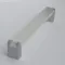 Metall-Acryl-Möbelgriff, matt verchromt - opalweiß, 160 mm Lochabstand