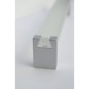 Metall-Acryl-Möbelgriff, matt verchromt - opalweiß, 160 mm Lochabstand