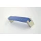 Champagnerfarbenes Metall - Blauer Acryl-Möbelgriff, 160 mm Bohrung