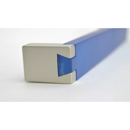 Champagnerfarbenes Metall - Blauer Acryl-Möbelgriff, 160 mm Bohrung