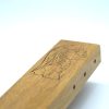 Massivholz, Eiche, graviert, geölter Möbelgriff, 64-96-128 mm Bohrung