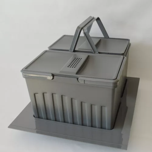 Mülltrennsystem, 2 Behälter, 450 mm breit