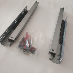 Gently closing drawer slide system, 400 mm