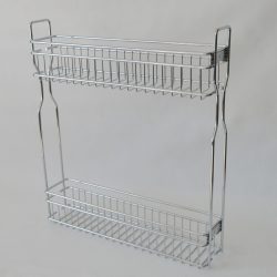 Internal metal grille, 2 shelves, chrome 