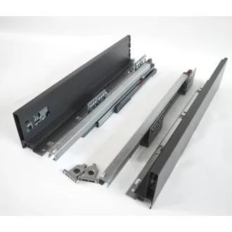   Antracit Schmalwandiges Schubkastensystem mit Feineinzug 75/400 mm
