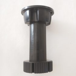 Adjustable plastic furniture leg, black, 150 mm