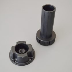   Verstellbarer Kunststoff-Möbelbein, 3 Stück, schwarz, 150 mm
