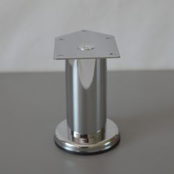 Furniture foot, cylindrical, chrome, 100 mm