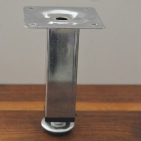 Möbelfuß, zylindrisch, Chrom, 100 mm