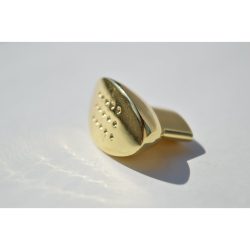 Metal furniture handle, gold colour, 16 mm hole spacing