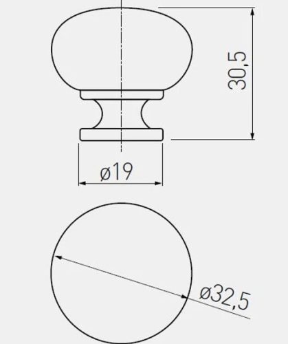 Fém bútorgomb, pezsgő színű 