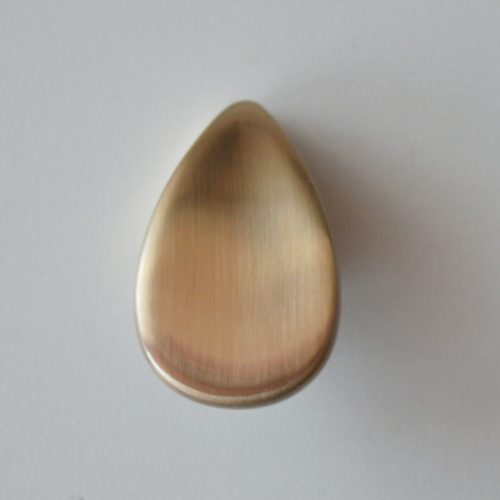 VENICE Fém bútorgomb, csepp formájú, pezsgő színű