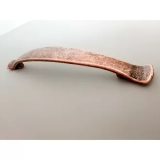   Möbelgriff aus Metall, kupferfarben, mit antikem Patina-Effekt