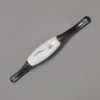 ANTRACIT Metallspitzen - Weißes Porzellan, Blumenmotiv, 96 und 128 mm Lochabstand 