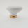Klassischer Porzellan-Möbelknopf in Weiß - Gold glänzend