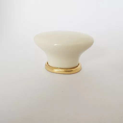 Metall-Porzellan-Möbelgriff Beige Farbe, Ovale