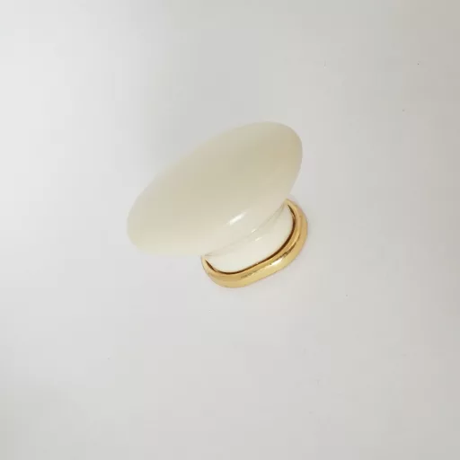 Metall-Porzellan-Möbelgriff Beige Farbe, Ovale