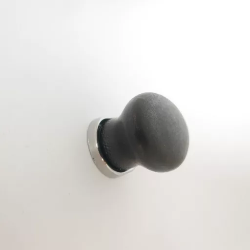 Metall-Porzellan-Möbelgriff, Mattschwarz
